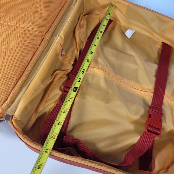 BAGGALLINI Rolling Tote Luggage Carry On Under Seat Suitcase Tomato Red/Org - Picture 13 of 16